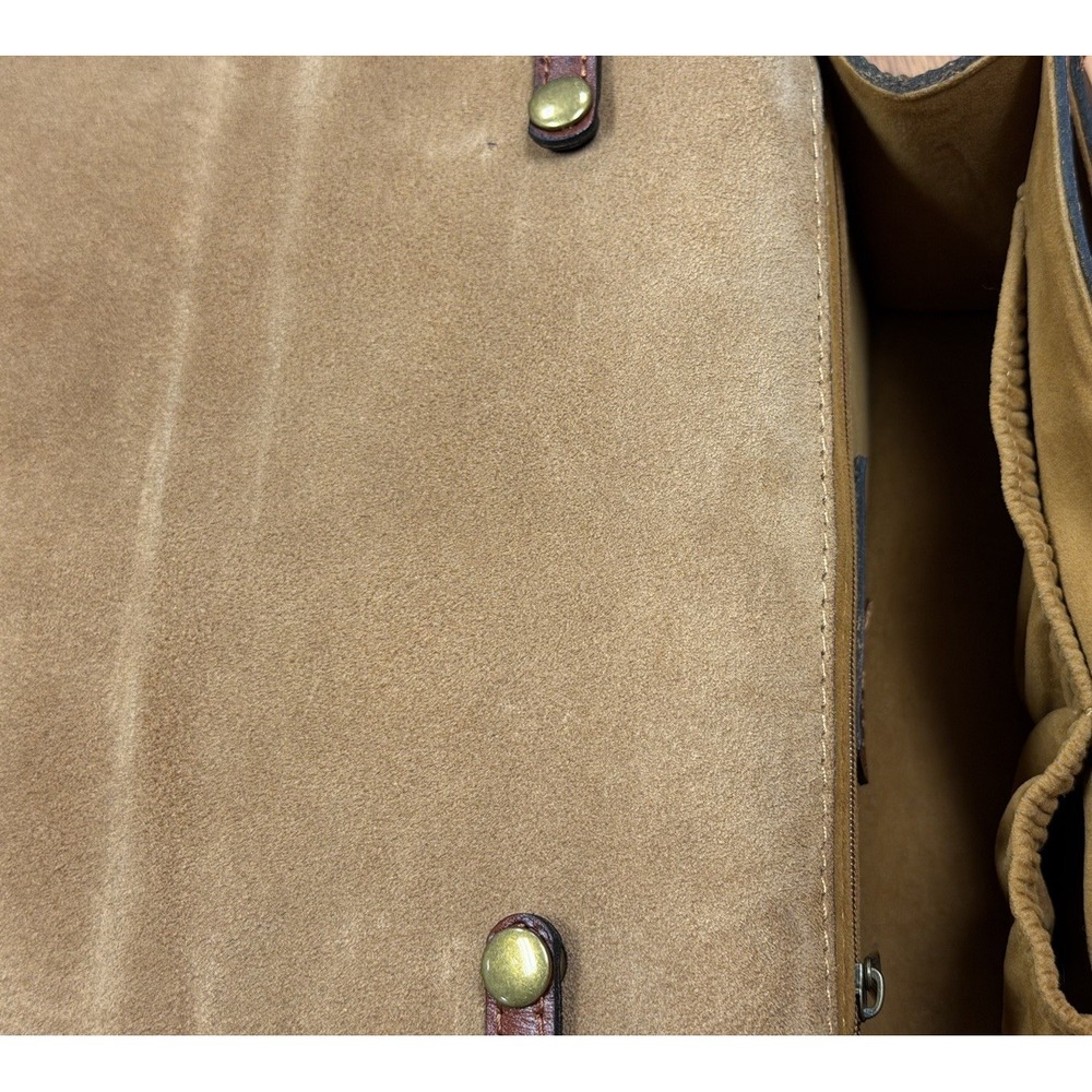 Patricia Nash Signature Floret Brown Leather Crossbody Bag PushLock Floral Purse - Picture 16 of 16